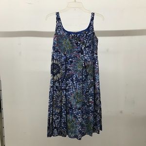 Blue Beaded Flower Dress